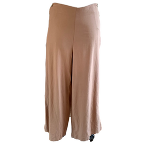 June & Hudson sz XL mocha colored linen blend wide leg pants
